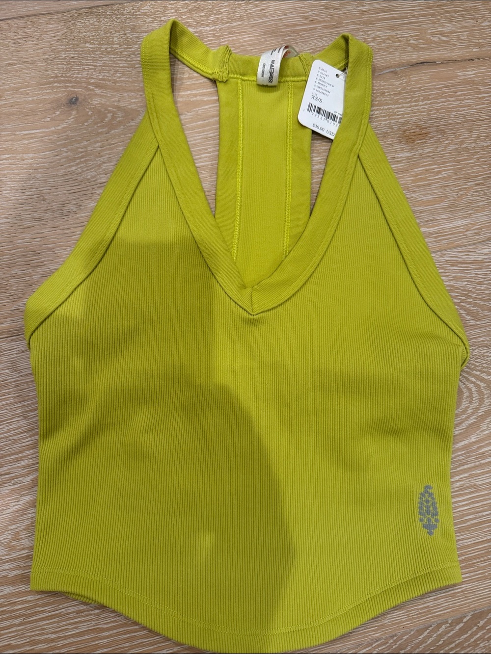 FP Movement Women's All Clear V Neck Cami in Honeydew Size XS/S